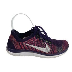 Nike Free 4.0 Flyknit Running Athletic Shoes Womens Size 7 Purple 717076-502